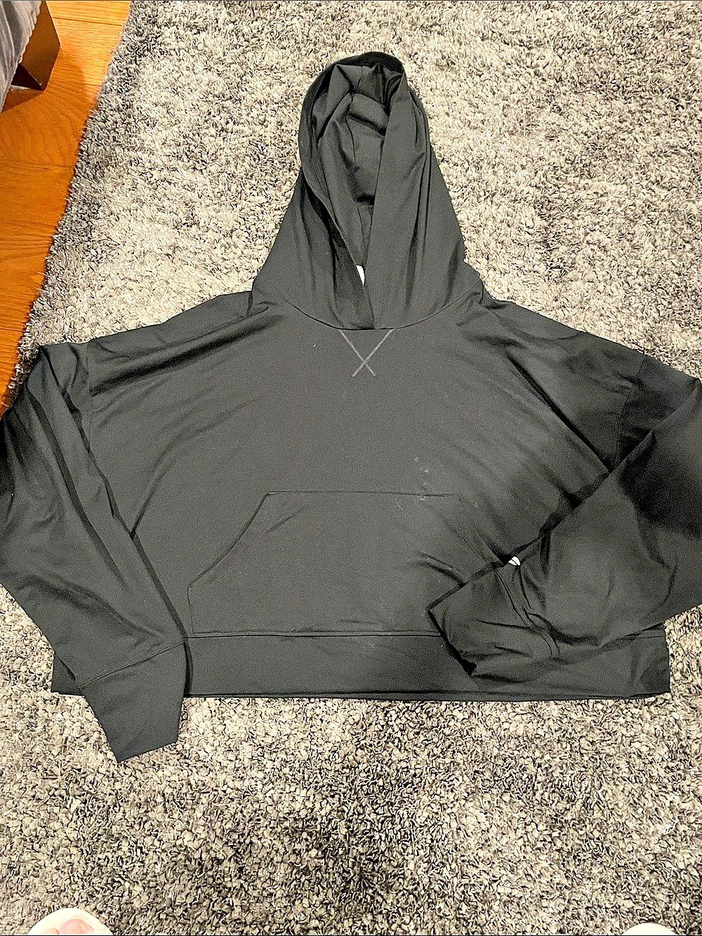 Fabletics Black Hoodie Cropped style